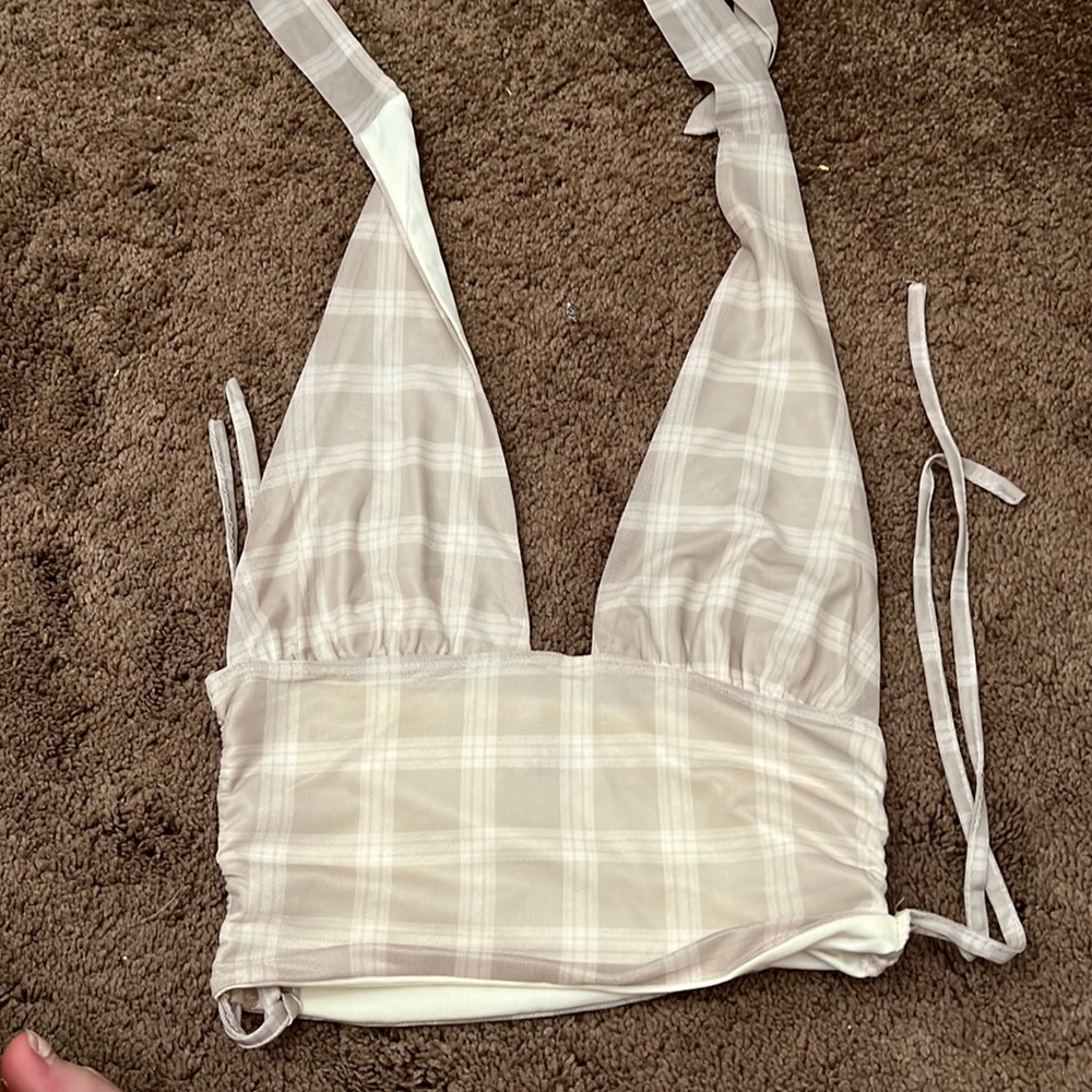 Plaid Halter top - Picture 1 of 2